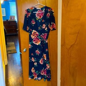 Moon meadow floral wrap dress